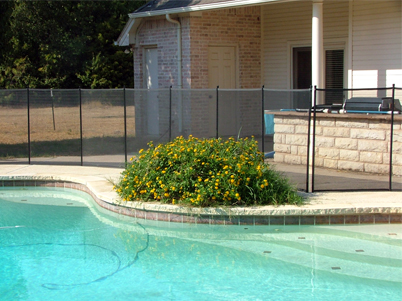 Black EZ Guard pool fence Black EZ Guard pool fence