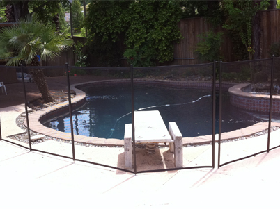 black Visi Guard mesh pool fence black Visi Guard mesh pool fence