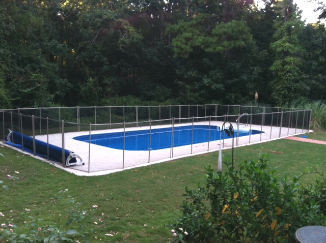 EZ Guard Desert Tan pool fence EZ Guard Desert Tan pool fence