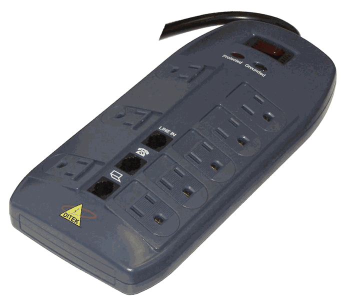 DTK-8FF: 8-Outlet Plug-In Surge Protection 