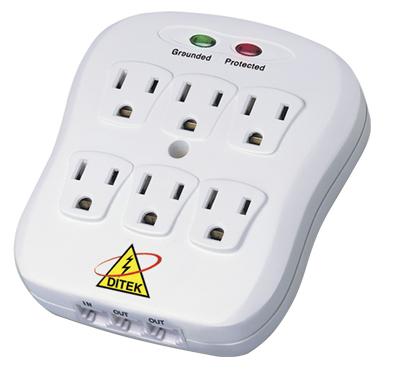 DTK-6FF Plug-in Wall Mount Surge Protector