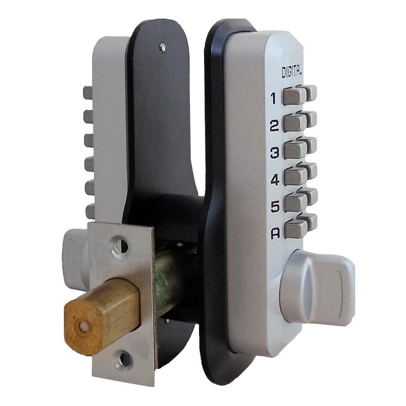LockeyUSA 2210 Dual Combination Deadbolt Door Lock with Key Override -  Satin Chrome