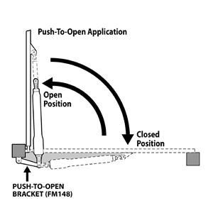 Push to Open Bracket Single Gate Kit Mighty Mule FM148