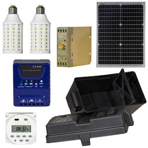 12VDC Solar Powered Gate LED Light Kit - Stand Alone