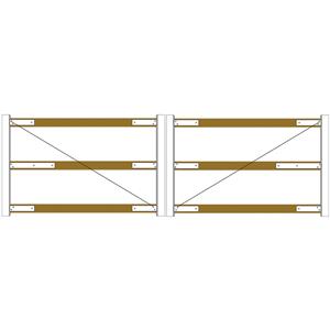 Gate Crafters Custom 3 Rail Dual Farm Gate Frame Kit - Under 65 inches