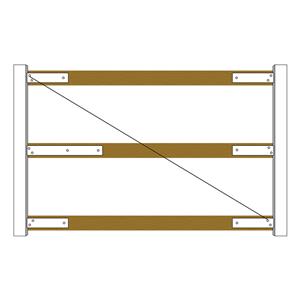 Gate Crafters Custom 3 Rail Single Farm Gate Frame Kit - Under 65 inches