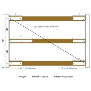 Gate Crafters Custom 3 Rail Dual Farm Gate Frame Kit - Under 65 inches