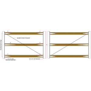 Gate Crafters 3 Rail Dual Farm Gate Frame Kit