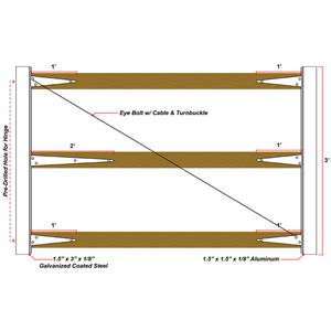 Gate Crafters 3 Rail Single Farm Gate Frame Kit