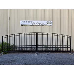 Ready to Ship Dual Swing Driveway Gate 19 ft Long Made in USA