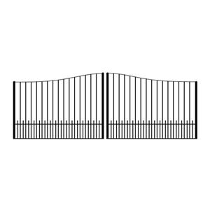 Ready to Ship Dual Swing Driveway Gate 15 ft Long Made in USA