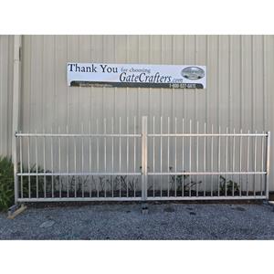 Ready to Ship Dual Swing Driveway Gate 16 ft Long Made in USA