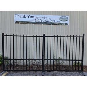 Ready to Ship Dual Swing Driveway Gate 12 ft Long Made in USA