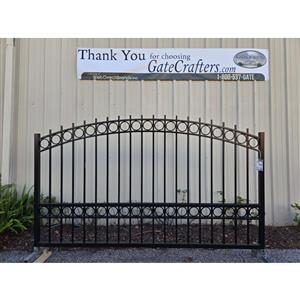 Ready to Ship Single Swing Driveway Gate 9 ft Long Made in USA