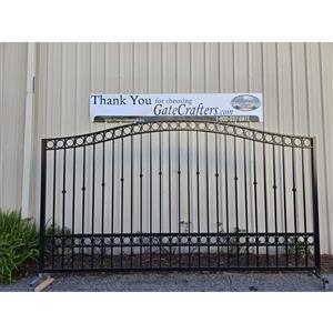 Ready to Ship Single Swing Driveway Gate 13 ft Long Made in USA