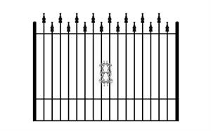 Driveway Gates - Hilldale Single Swing Driveway Gate (6 Foot Height)-1