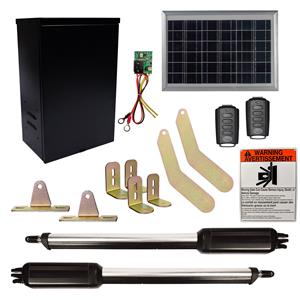 Estate Swing E-S 1000H Dual Swing Solar Gate Opener Kit with Free Extra Remote - 10 Watt Solar Panel