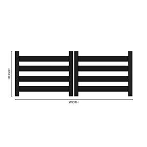 Estate Swing 4 Rail Dual Swing Gate