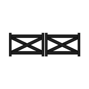 Estate Swing Crossbar X Rail Dual Swing Gate