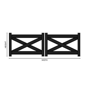 Estate Swing Crossbar X Rail Dual Swing Gate