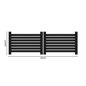 Estate Swing Dual Swing Privacy Rail Gate