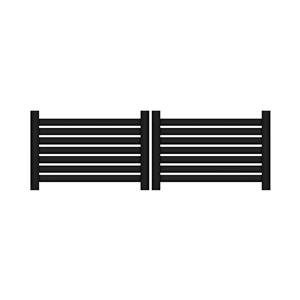 Estate Swing Dual Swing Privacy Rail Gate