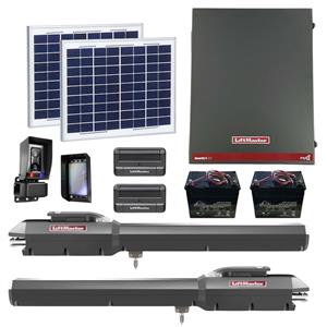 LiftMaster LA500XL20W Dual Swing Solar Gate Opener Kit with MyQ Technology - Gate Opener Kit + 2 Free Remotes