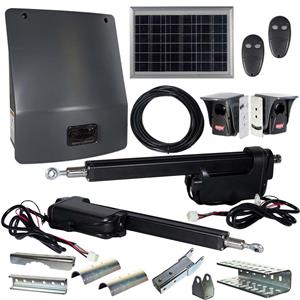 USAutomatic Sentry 300 Series Dual Swing Gate Opener Kit - 10 Watt Panel