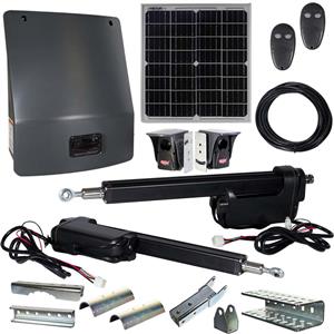 USAutomatic Sentry 300 Series Dual Swing Gate Opener Kit - 20 Watt Panel