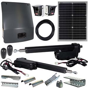 USAutomatic Sentry 300 Series Dual Swing Gate Opener Kit - 30 Watt Panel