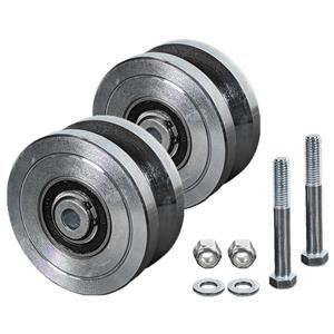 Pair of 4 inch Steel Ball Bearing V-Groove Wheels for Sliding Gates (WHL-4-C)