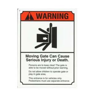 Warning Gate Sign for 1500/1600/1550ETL/1650ETL